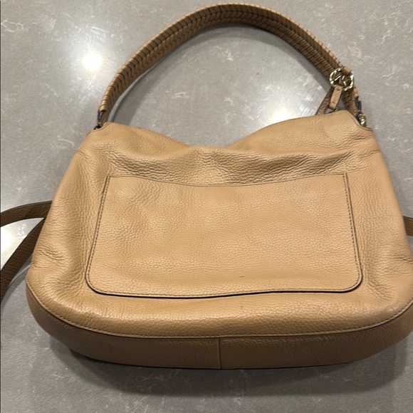 Michael Kors Beige Leather Shoulder Bag Braided Handle - Picture 7 of 12